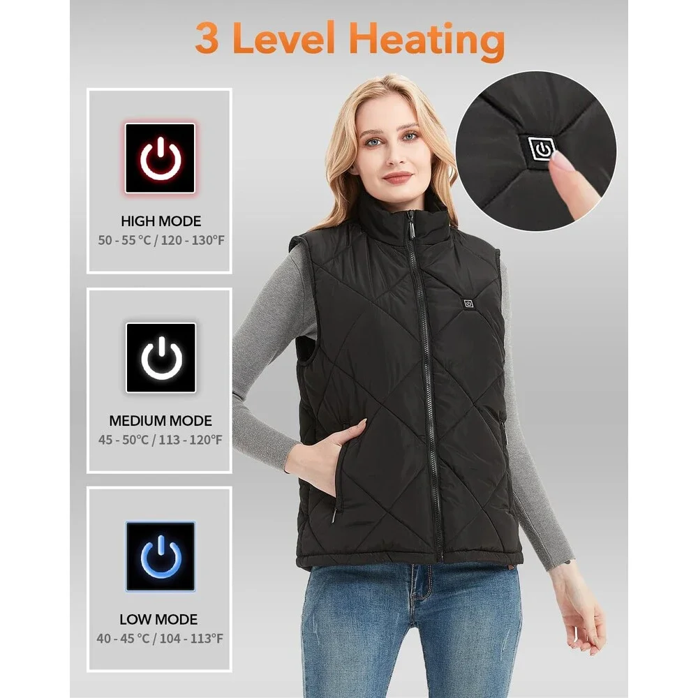 FERNIDA Men's Women Heated Vest Battery Not Included 8 Heating Zones S